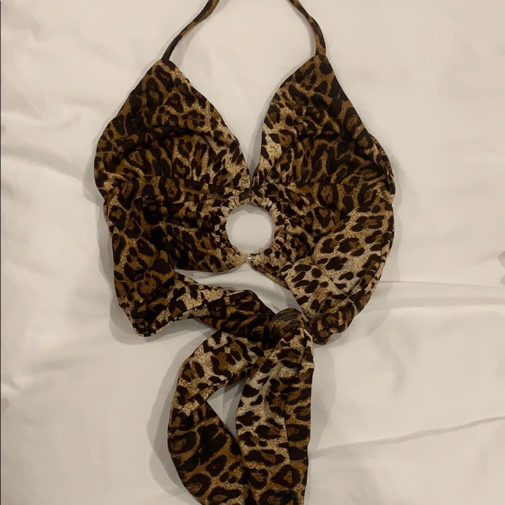 IAMGIA cheetah tie top